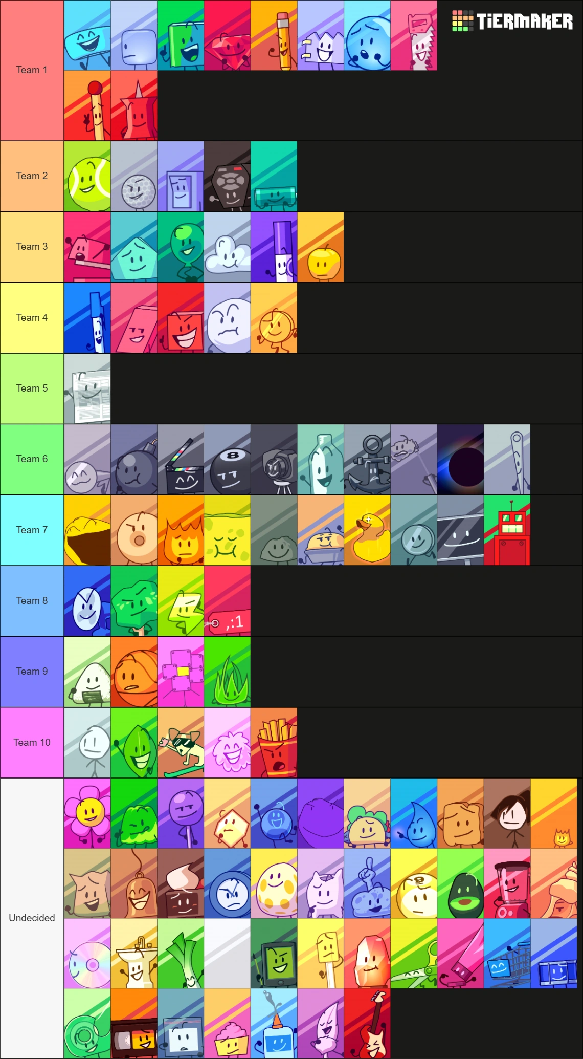 BFDI Wiki Makes BFDI Teams - 7 | Fandom