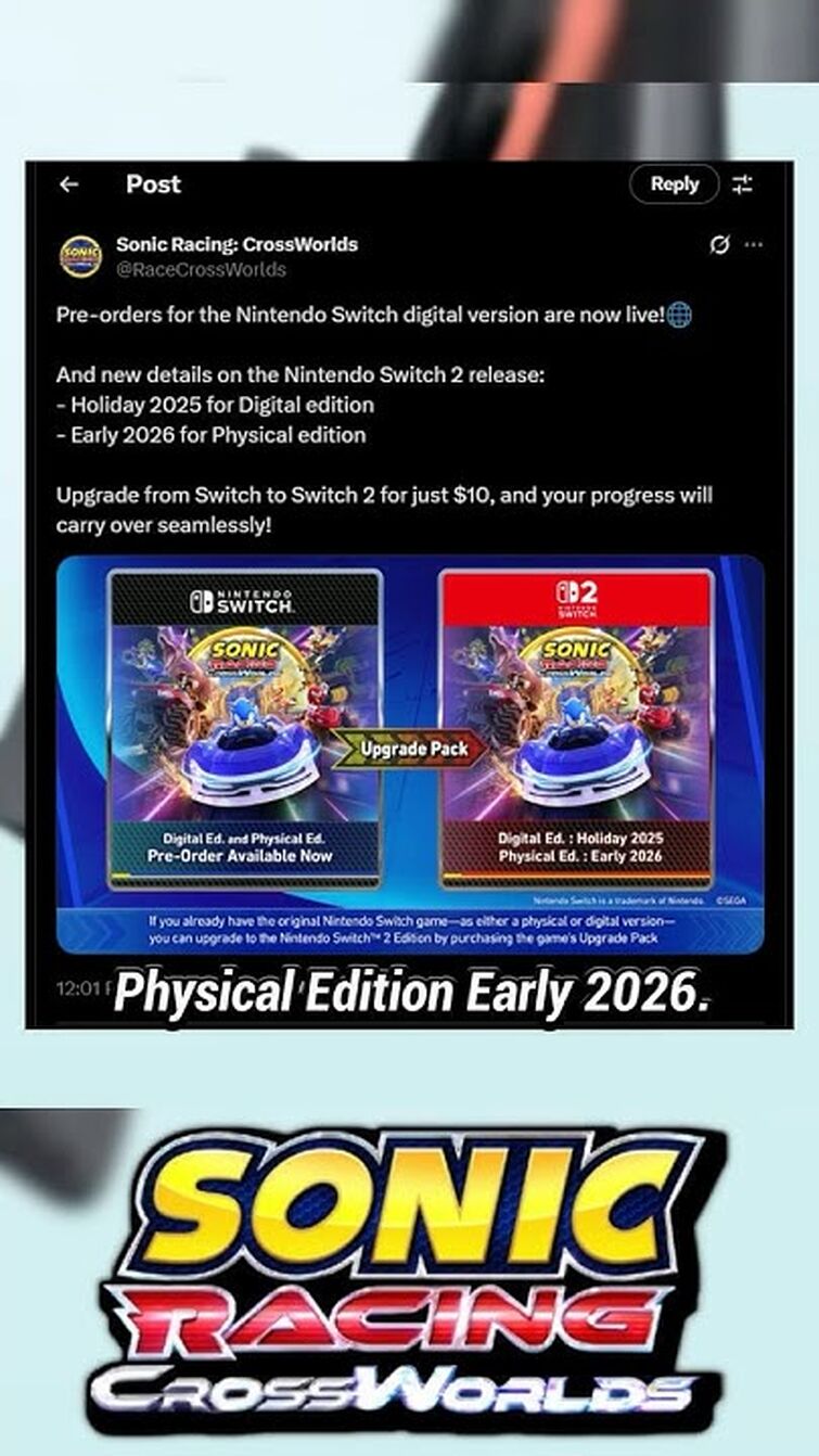 THE SWITCH 2 VERSION OF CROSSWORLDS WILL BE ON A FULL CARTRIDGE#shorts #shortsfeed #shortvideo