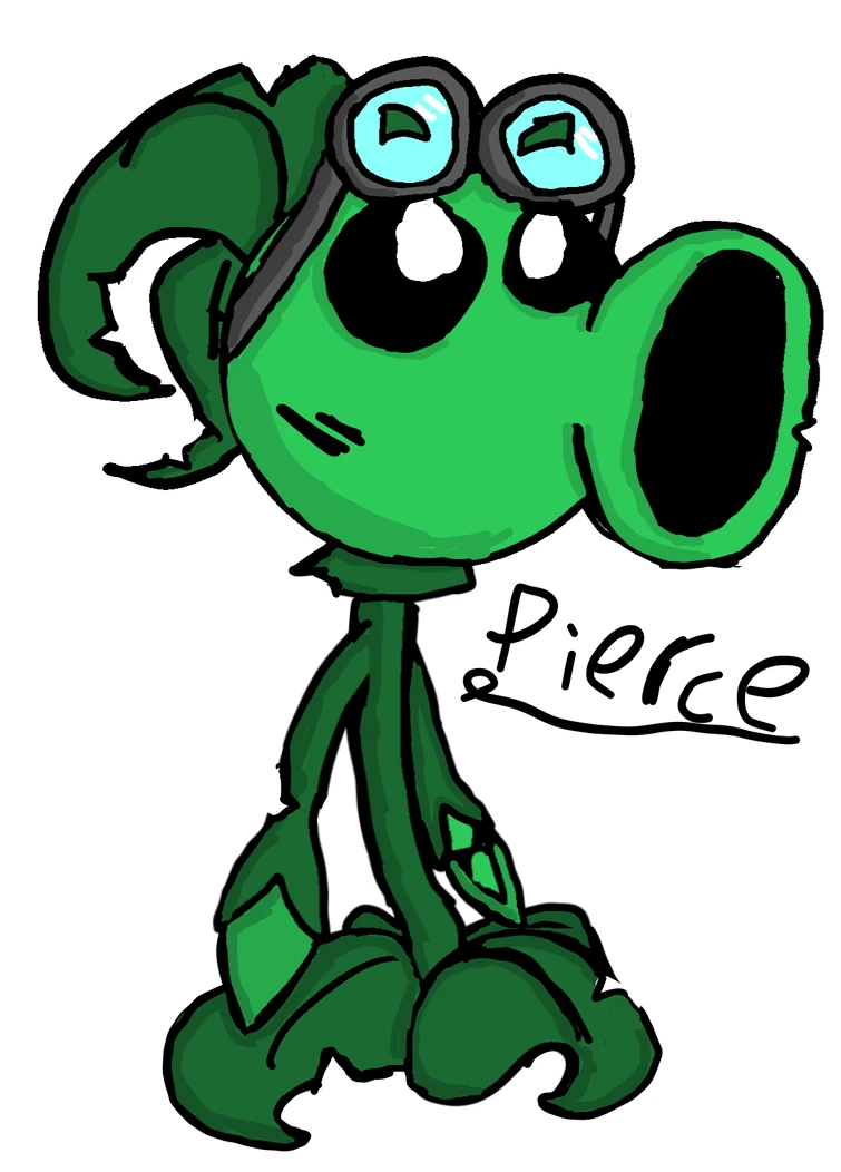 Pierce the Peashooter digital draw (OC) redesign Fandom