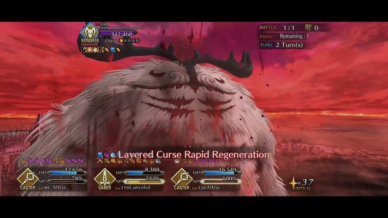 [FGO NA] Lv119 Saberlot 4T Cernunnos (4-Slot) [ 29 - 8 ]