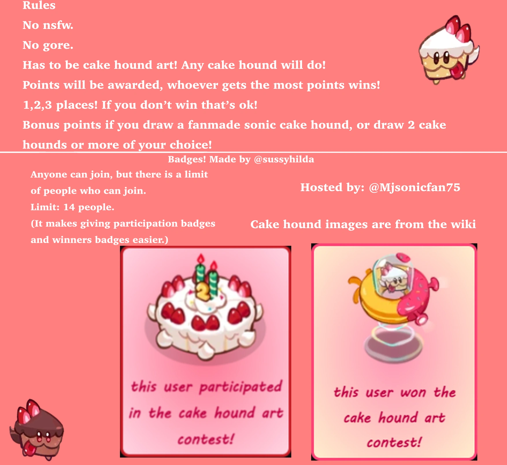 Update for cake hound art contest Fandom