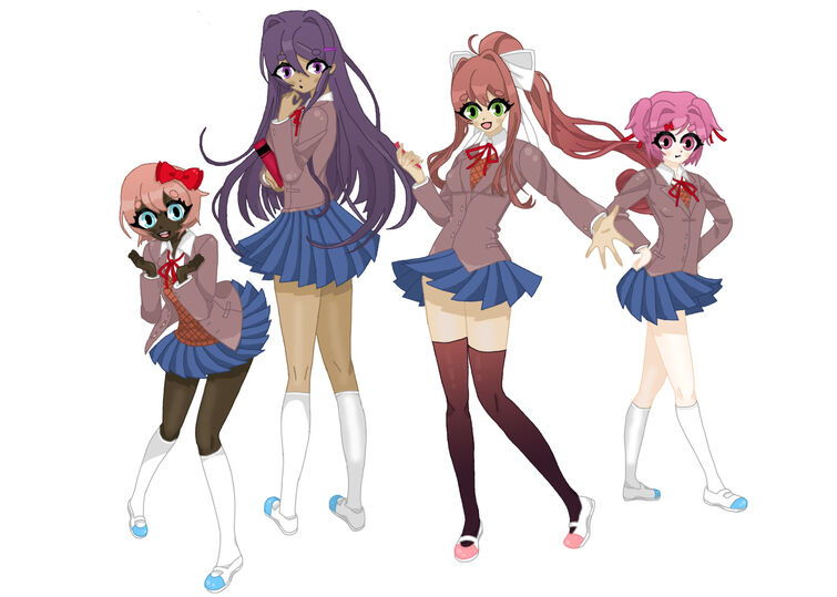 Fanart of doki doki literature club character