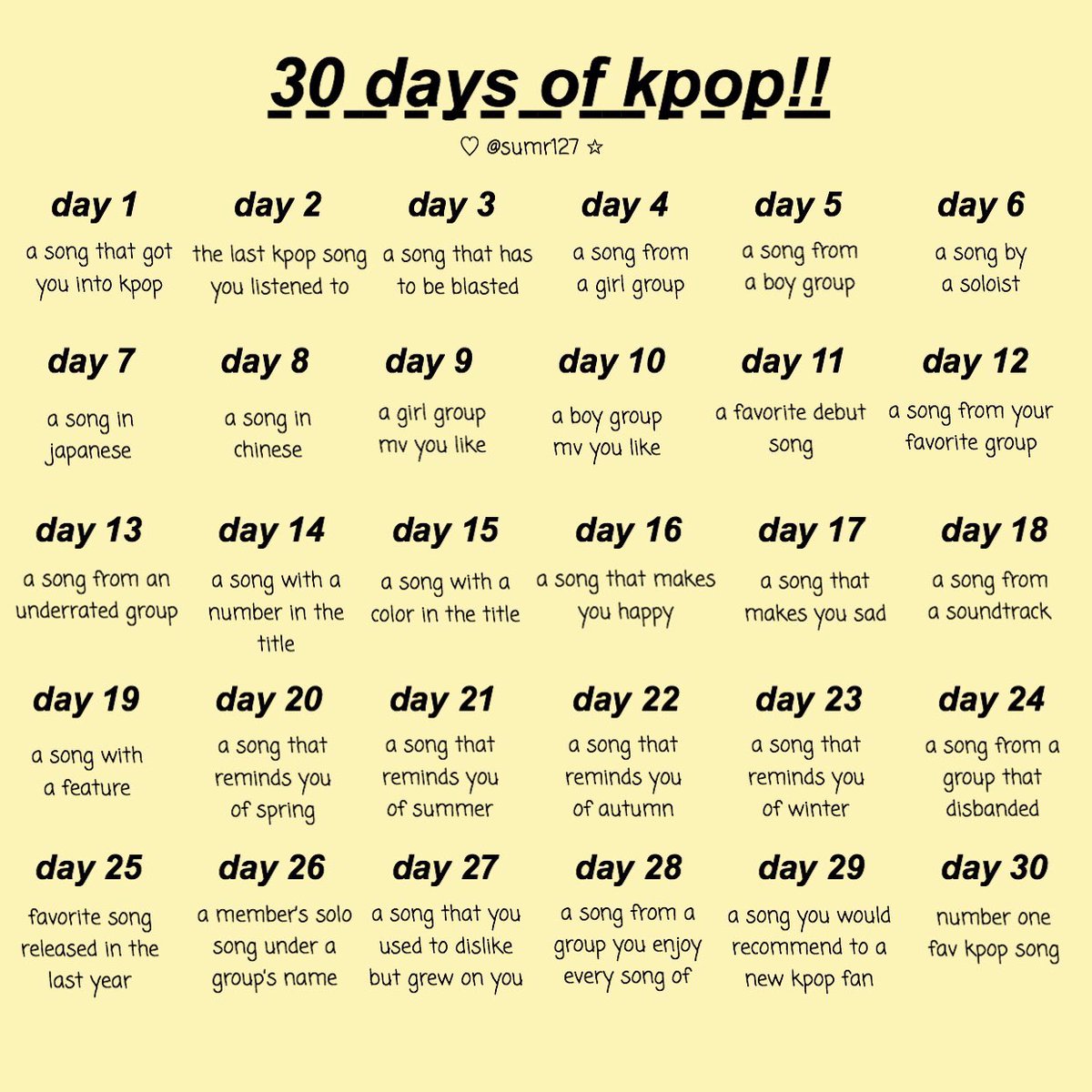 Kpop Song Challenge