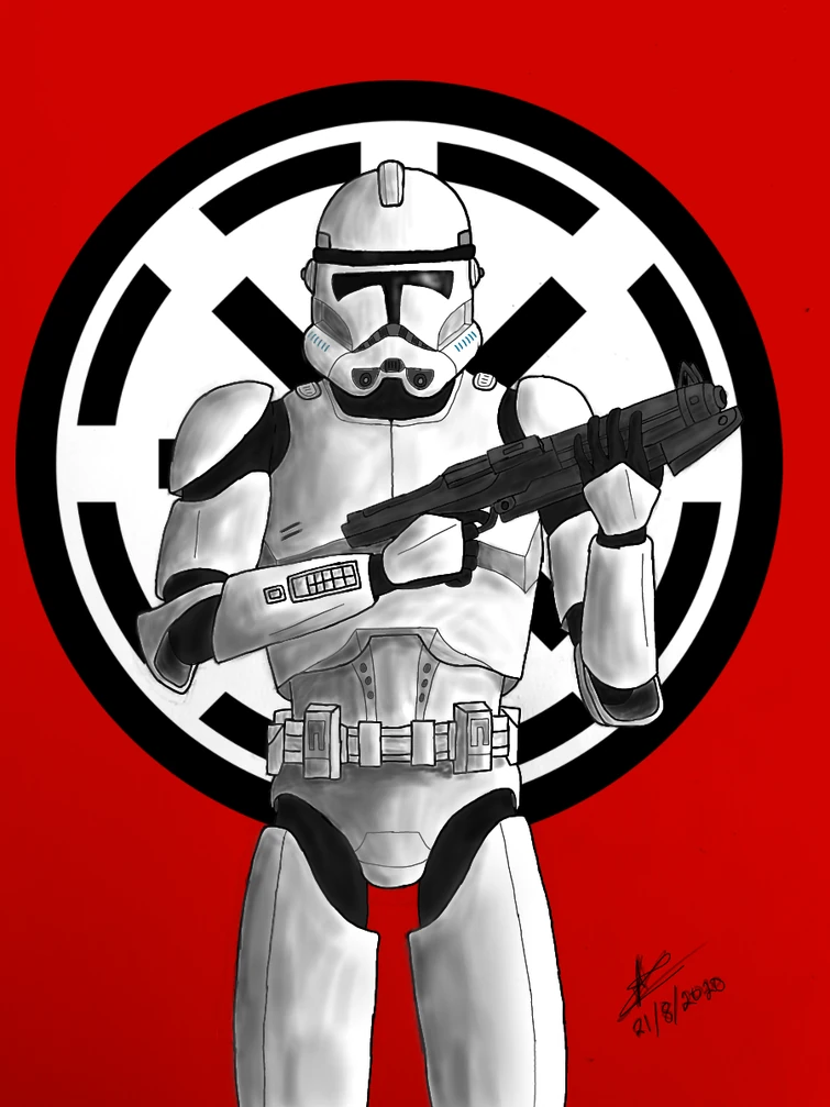 Star Wars Clone Trooper Phase 2 Drawings