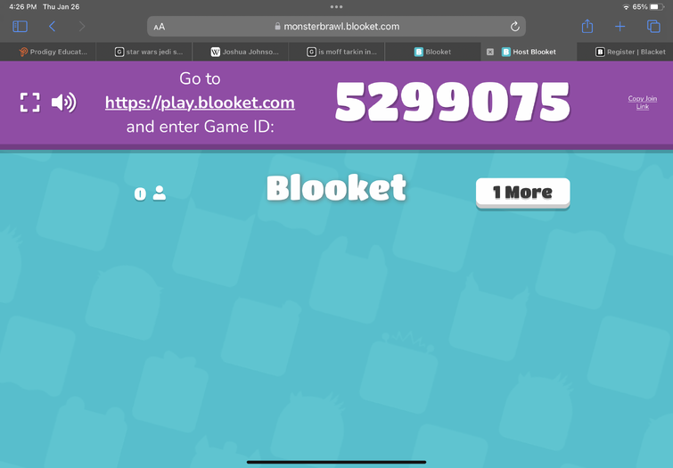 I have a blooket anyone want to join fandom