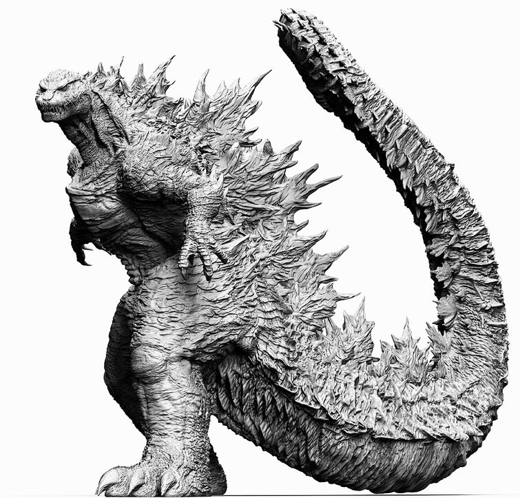 gmk Godzilla ,monsterverse Godzilla and shin Godzilla hybrid. | Fandom