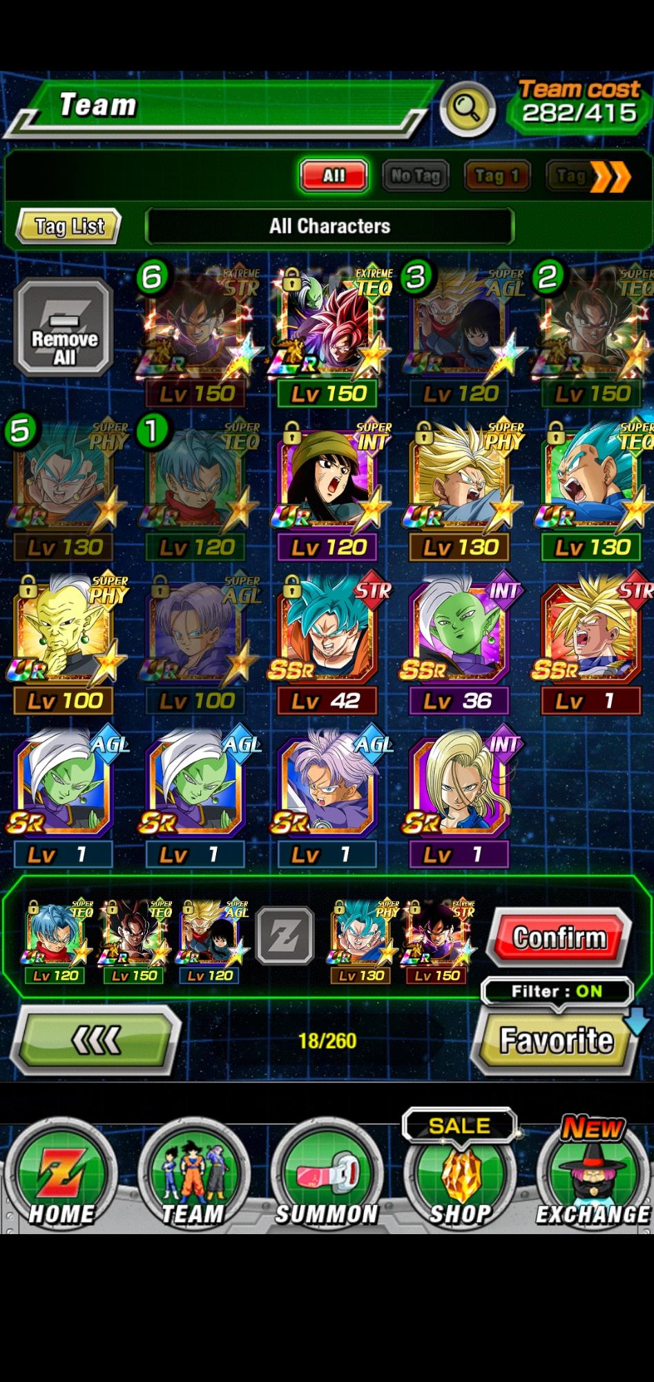 Trying To Make A Future Saga Team For Legendary Goku Any