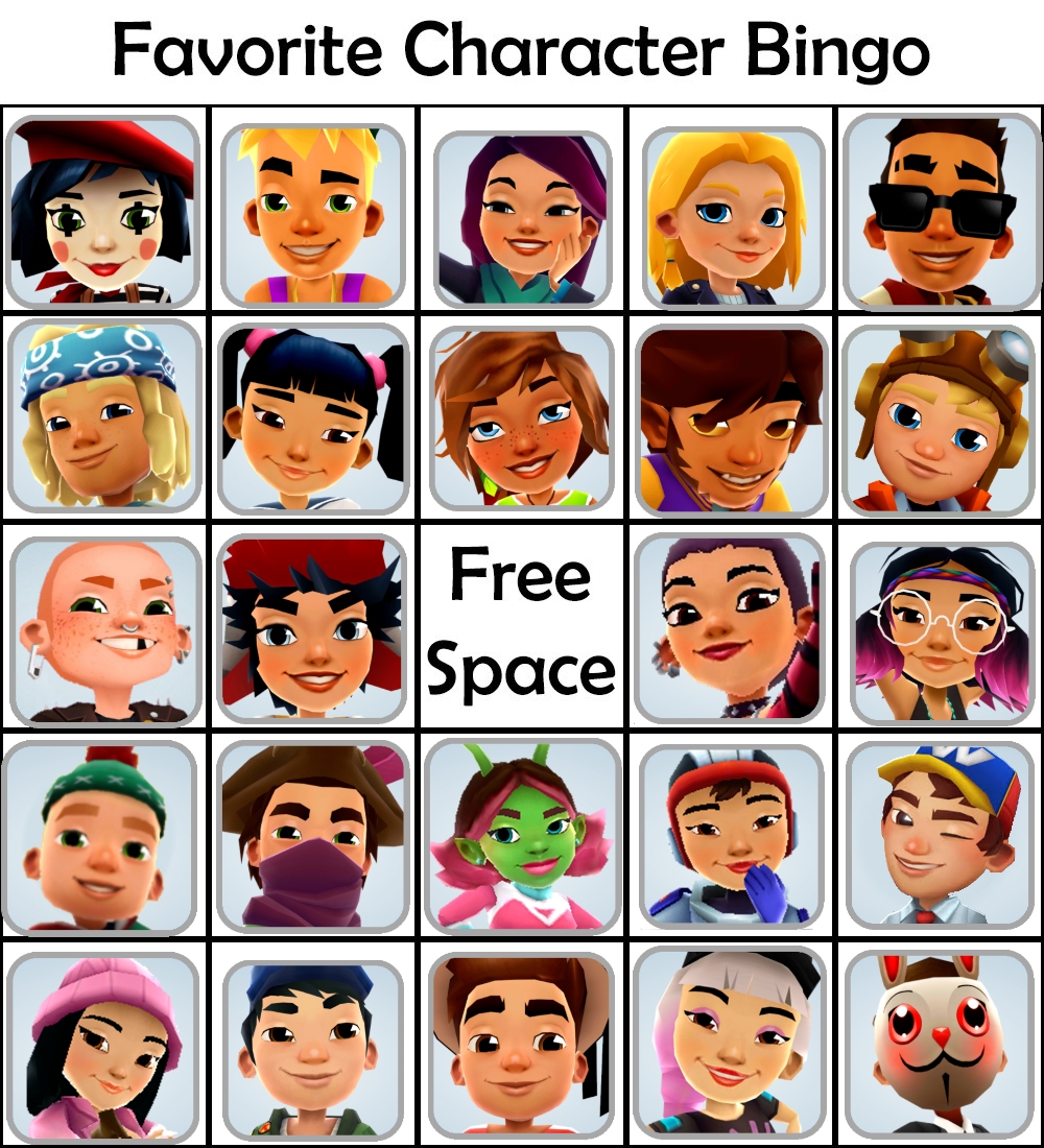 Favorite Character Bingo Fandom