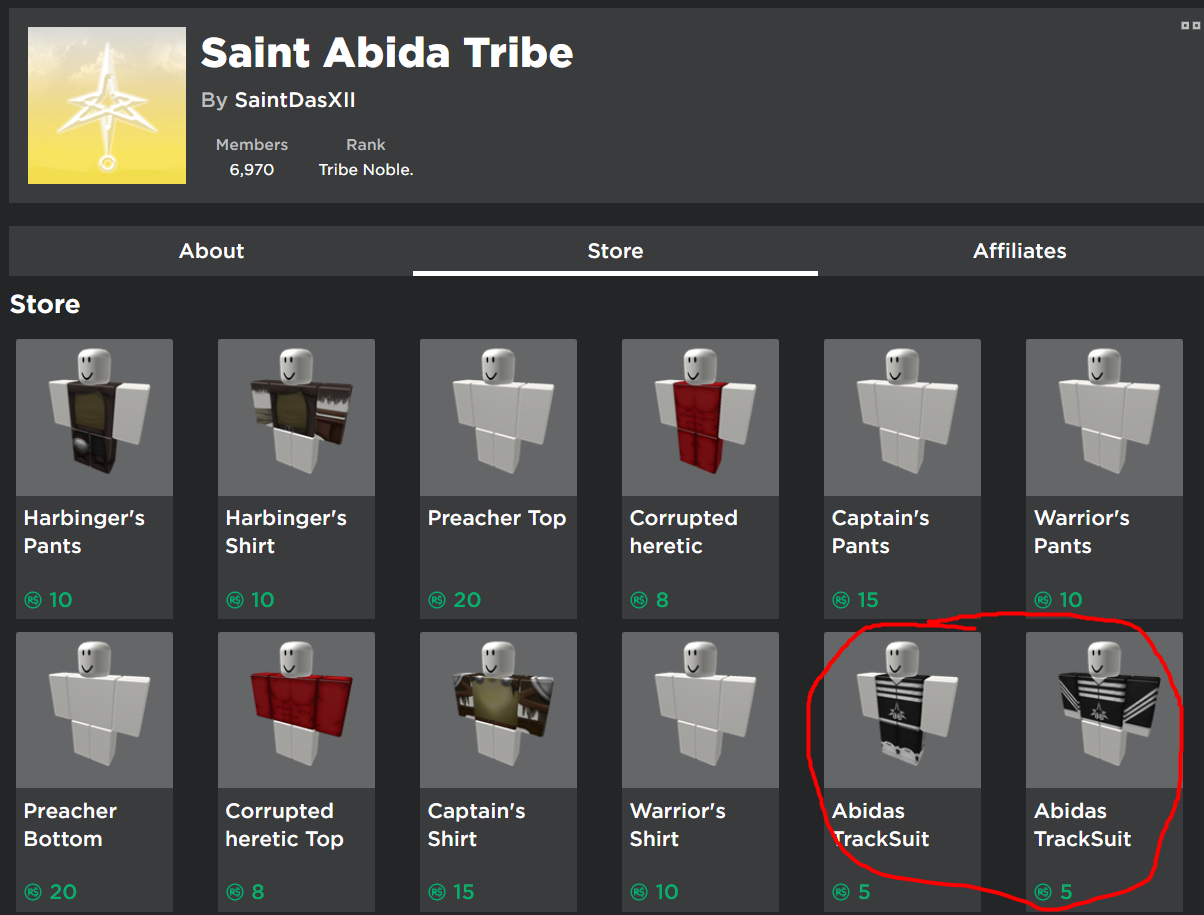 And You Happen To Be Stealing Saint Abida Tribe Clothing - roblox saint abida tribe