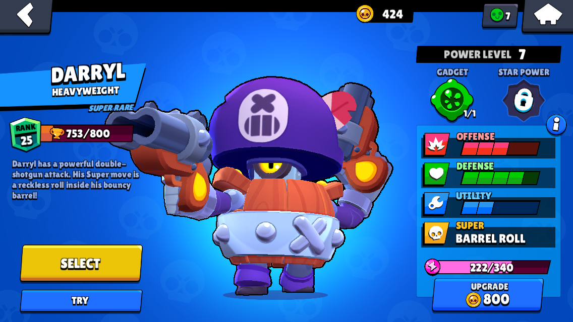 Rank 25 Darryl Fandom - brawl stars 26 rank