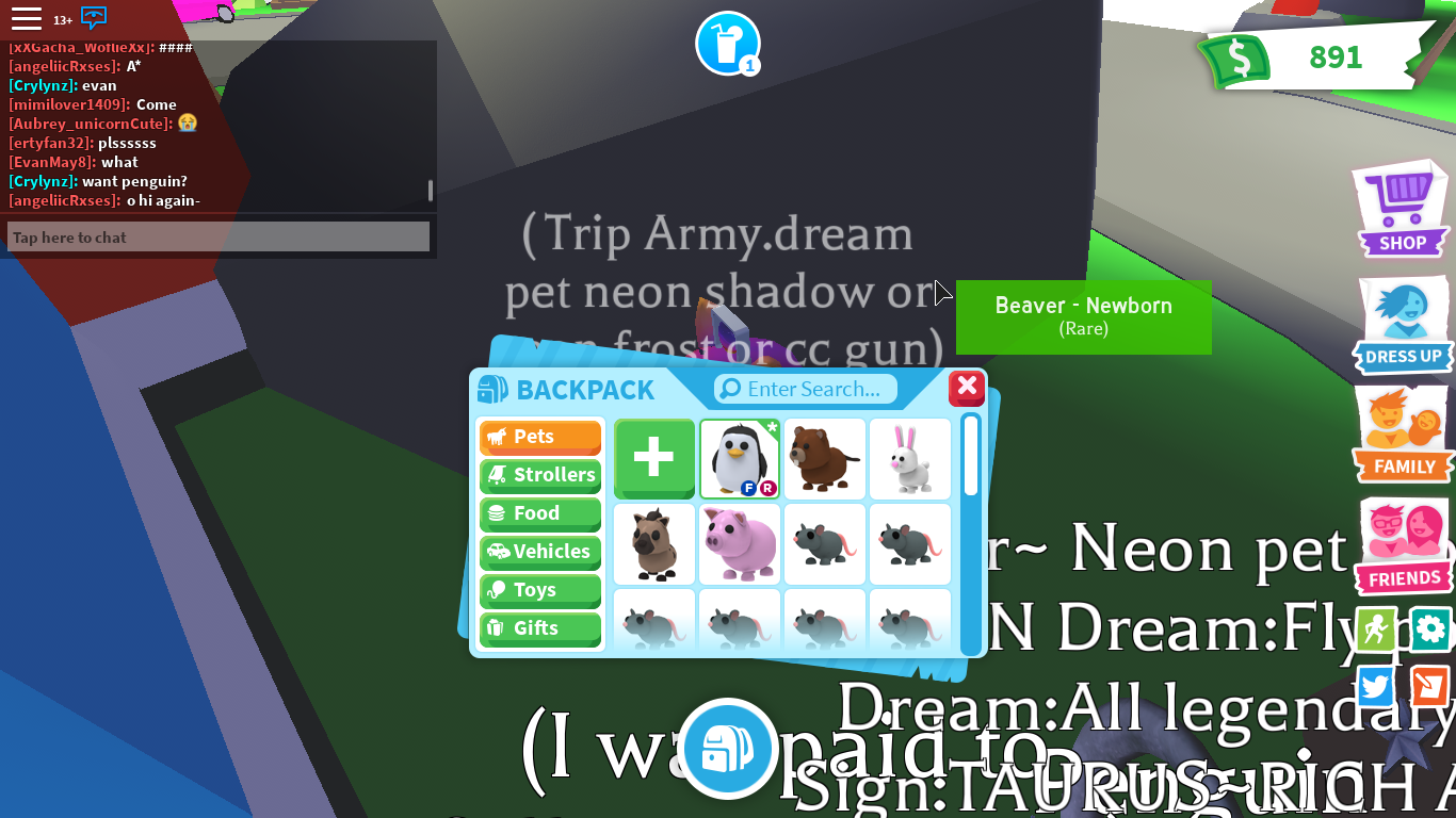 Adopt Me Neon Shadow Dragon In Inventory