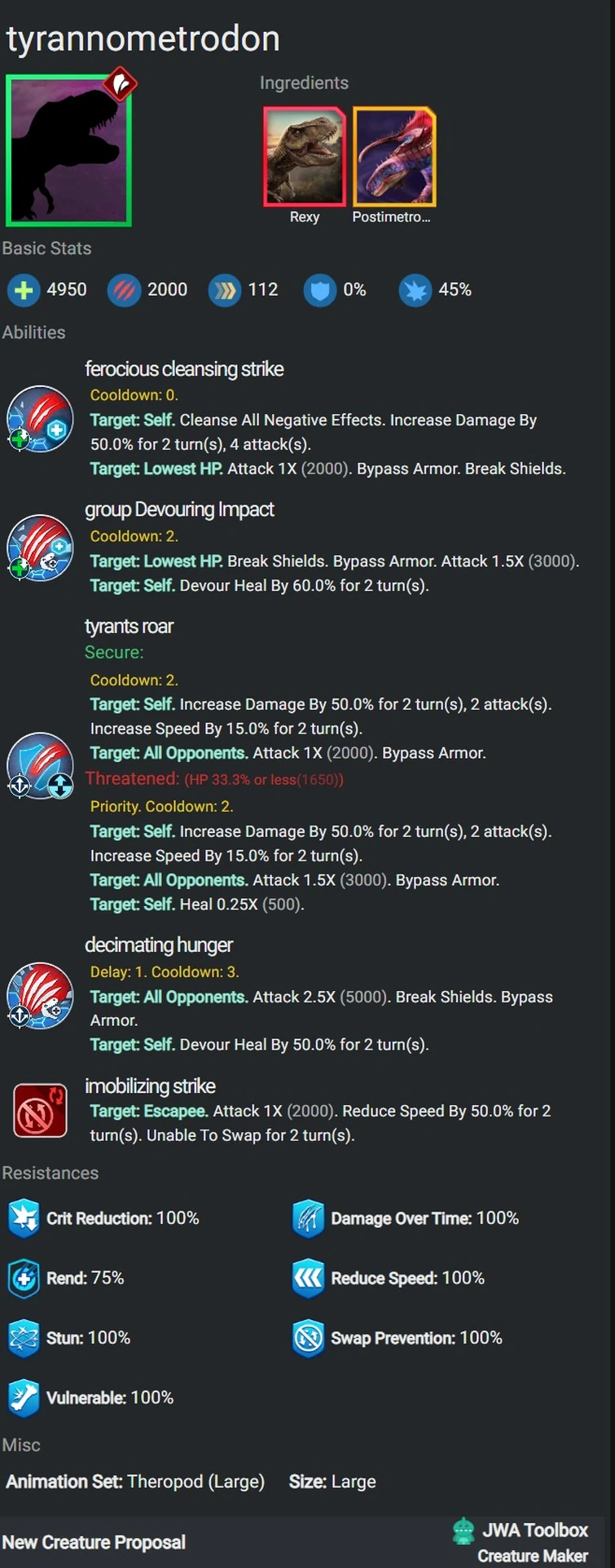 2.19 creatures in jwa toolbox Fandom