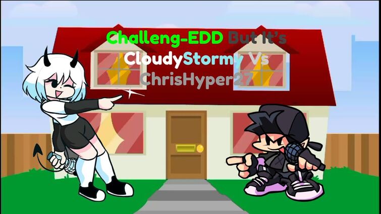 Challeng-EDD (NeighBORES Mix) - FNF ONLINE VS. (Eddsworld Challenge) But  Its In Gacha Club Animation 