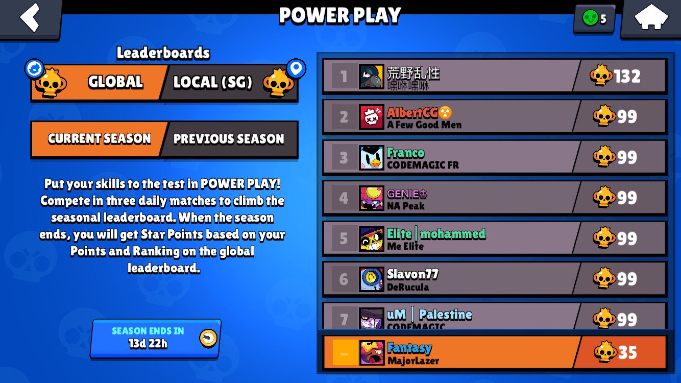 The F Fandom - brawl stars leaderboard local