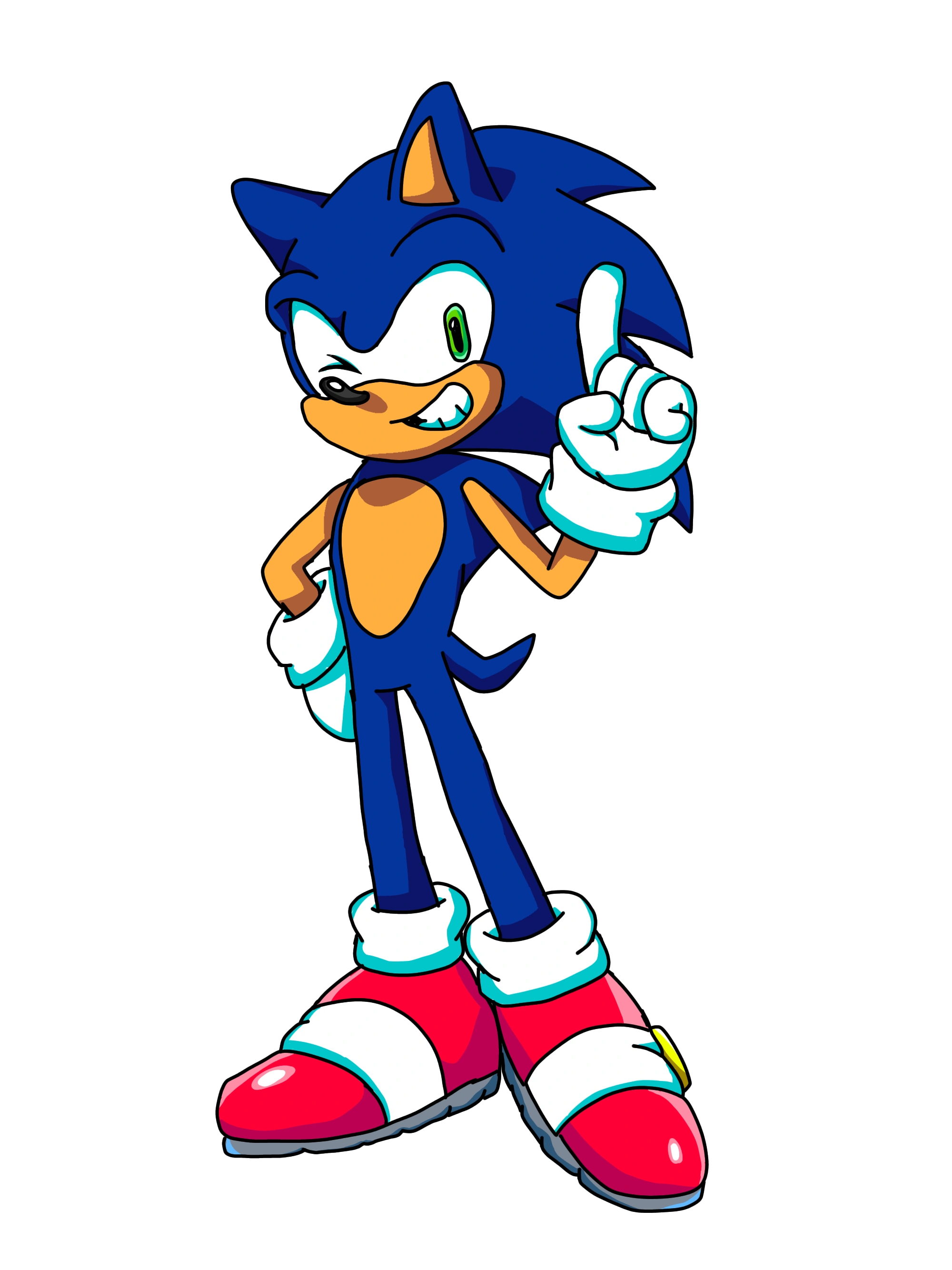 A cool Sonic trace I made on Ibis Paint X from a DA picture Fandom