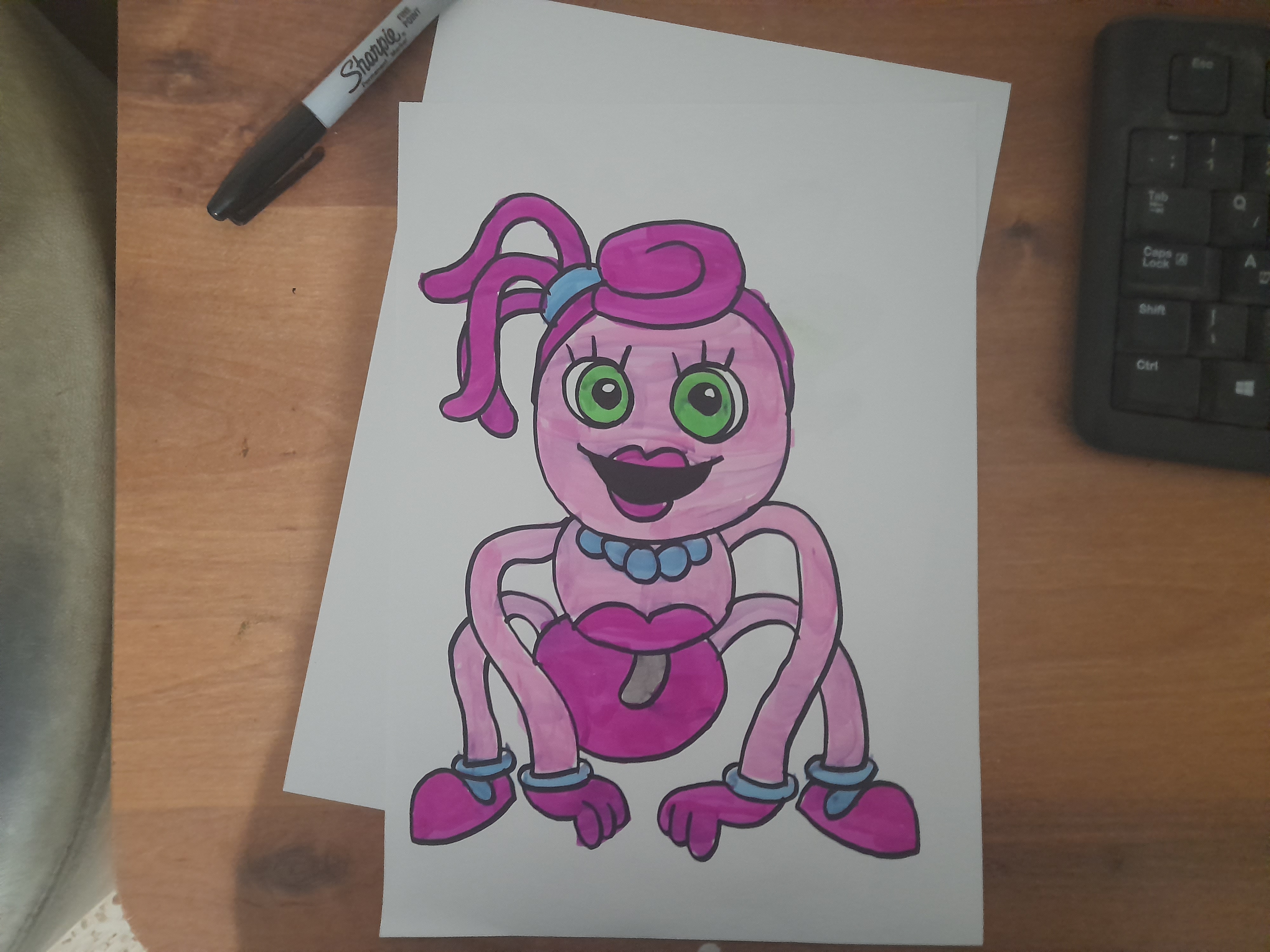 How to Draw Mommy Long Legs, Poppy Playtime