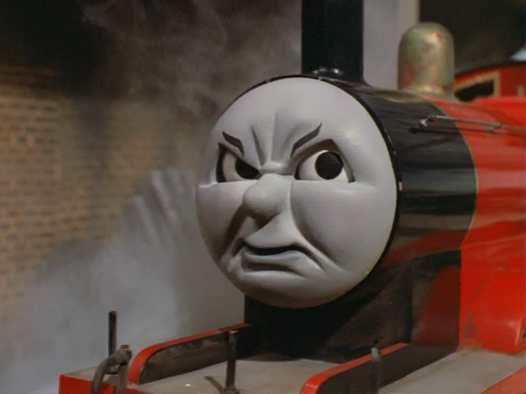 thomas the train angry face