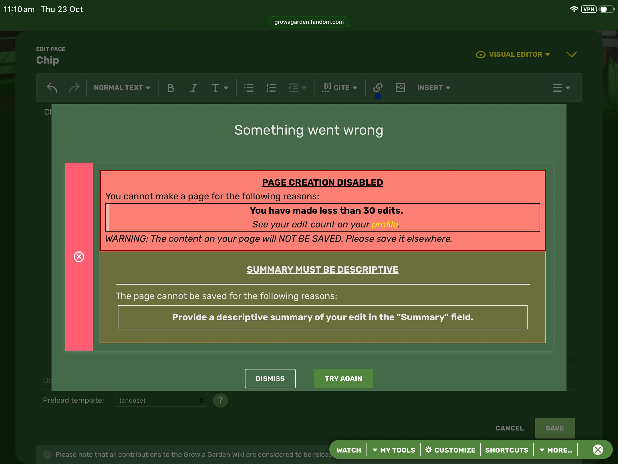 Guys is not letting me edit pls tell me | Fandom