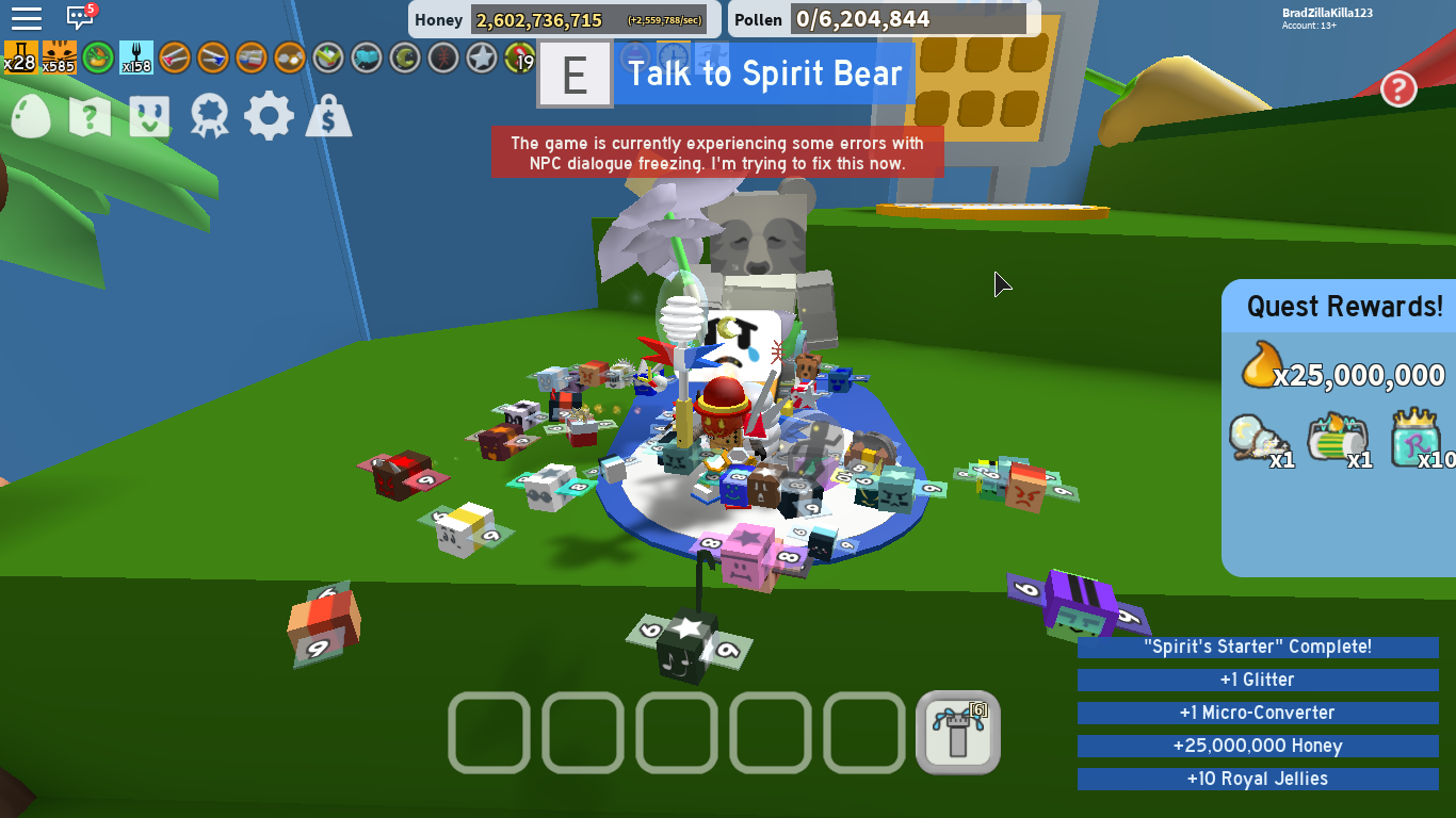 Spirit bear bee swarm. All Quests Spirit Bear. Spirit Bear BSS 29 Quest.