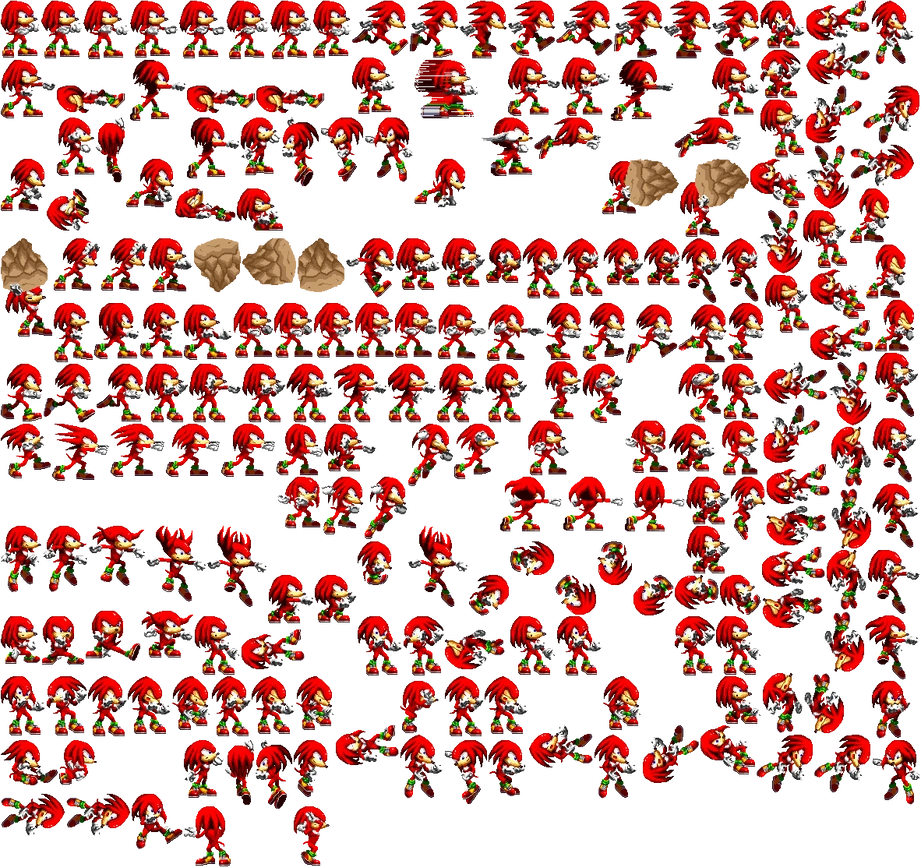 I found these Archie Knuckles sprites you think they fit? Fandom