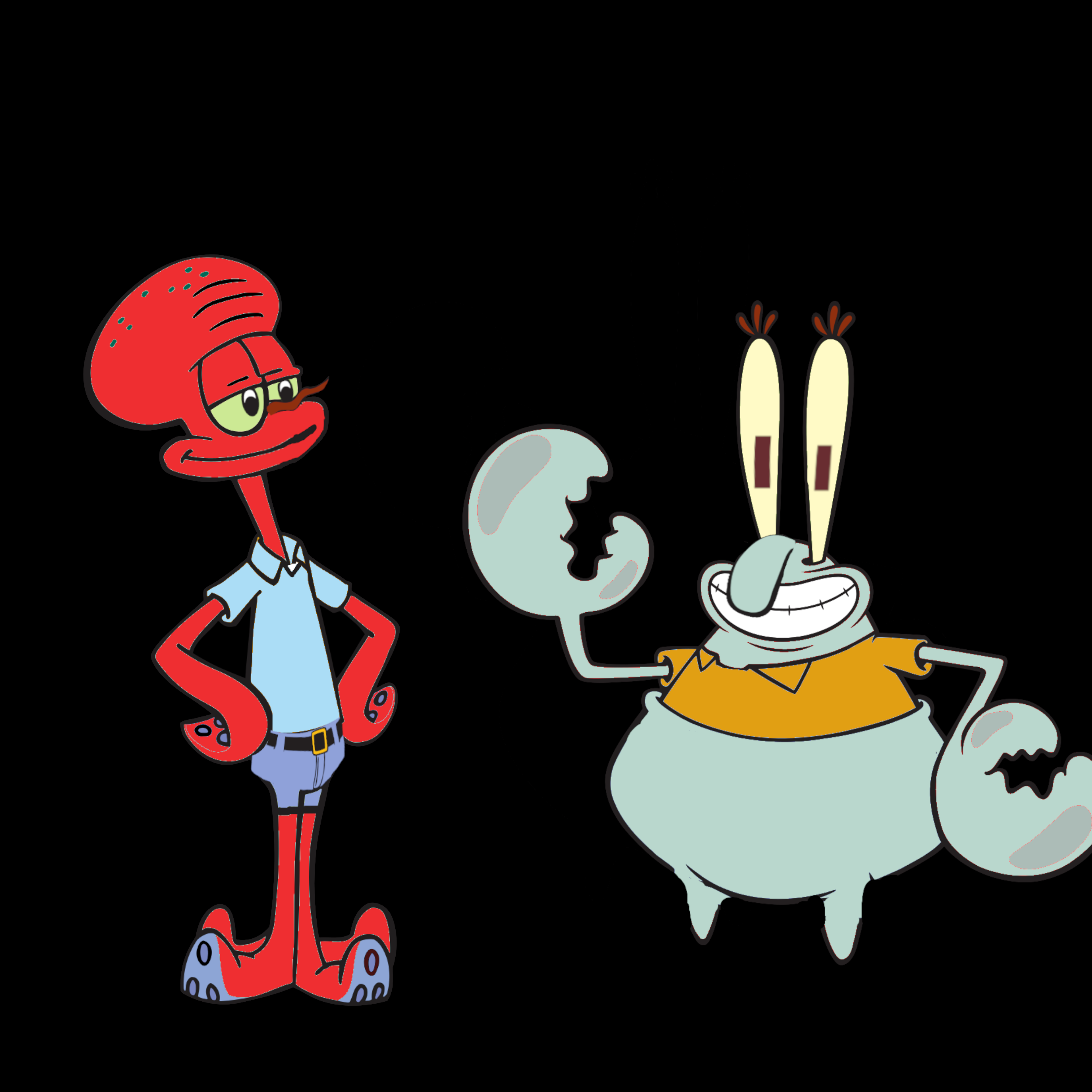 Mr. Krabs and squidward switched | Fandom