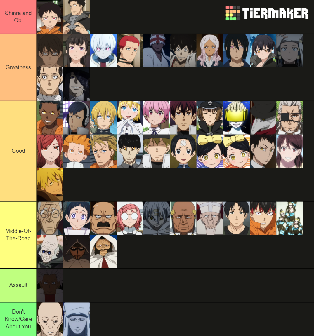 Fire Force Character Tier List (Anime)