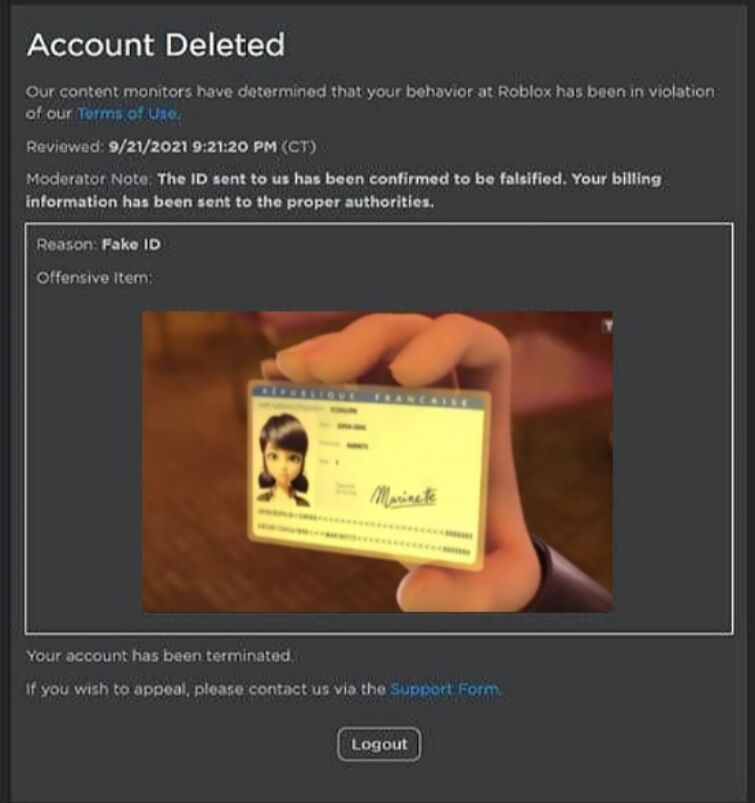 Roblox You Got A Fake Id Though