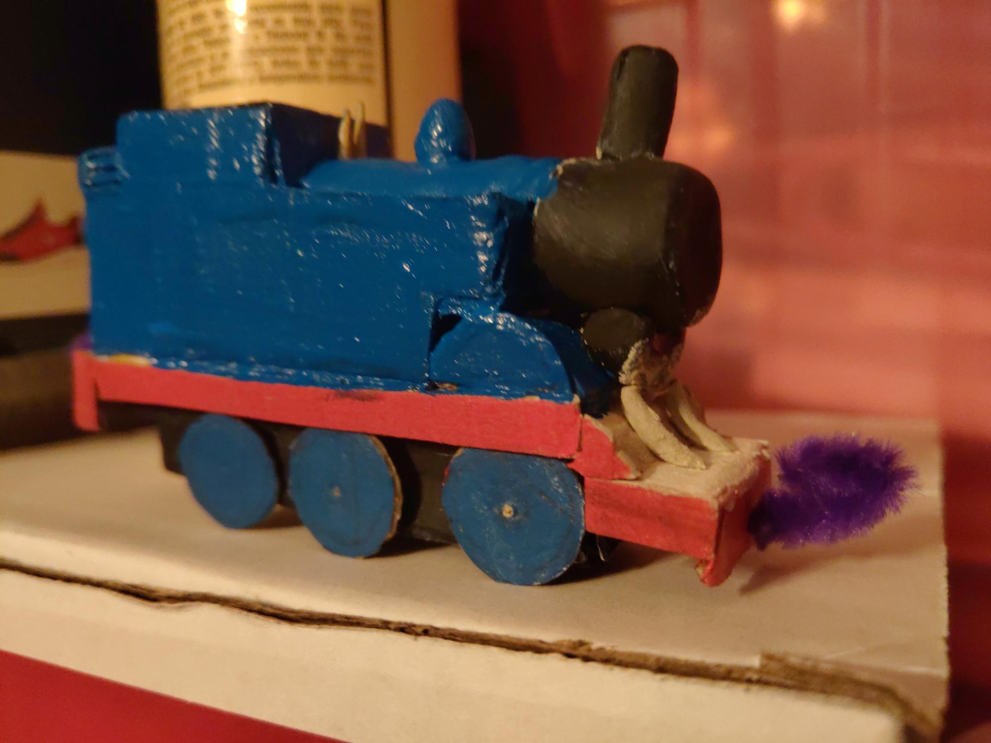 Working on a cardboard model of Thomas | Fandom