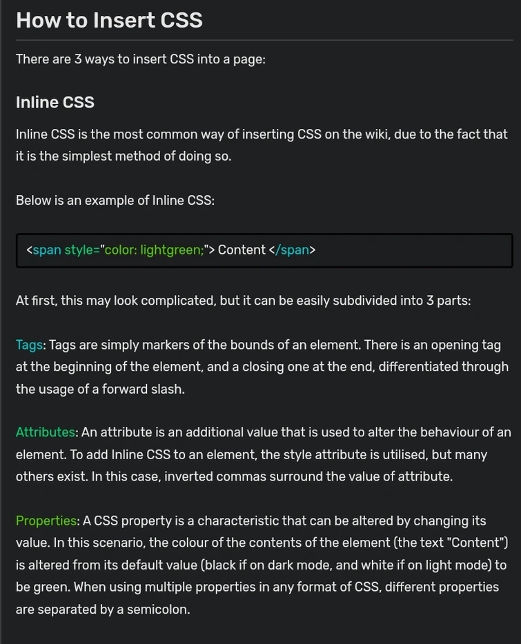 possible css guide | Fandom