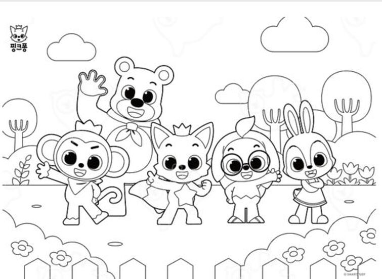 Pinkfong Wonderstar Coloring Pages Fandom