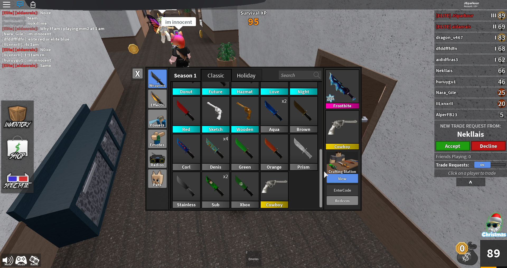 Trading My Mm2 Items For Adopt Me Items Fandom - roblox murder mystery 2 someone traded me godly knife