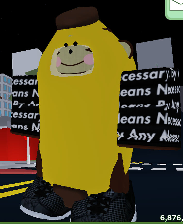 I made a meme about the monky skin. Made it using Roblox studio