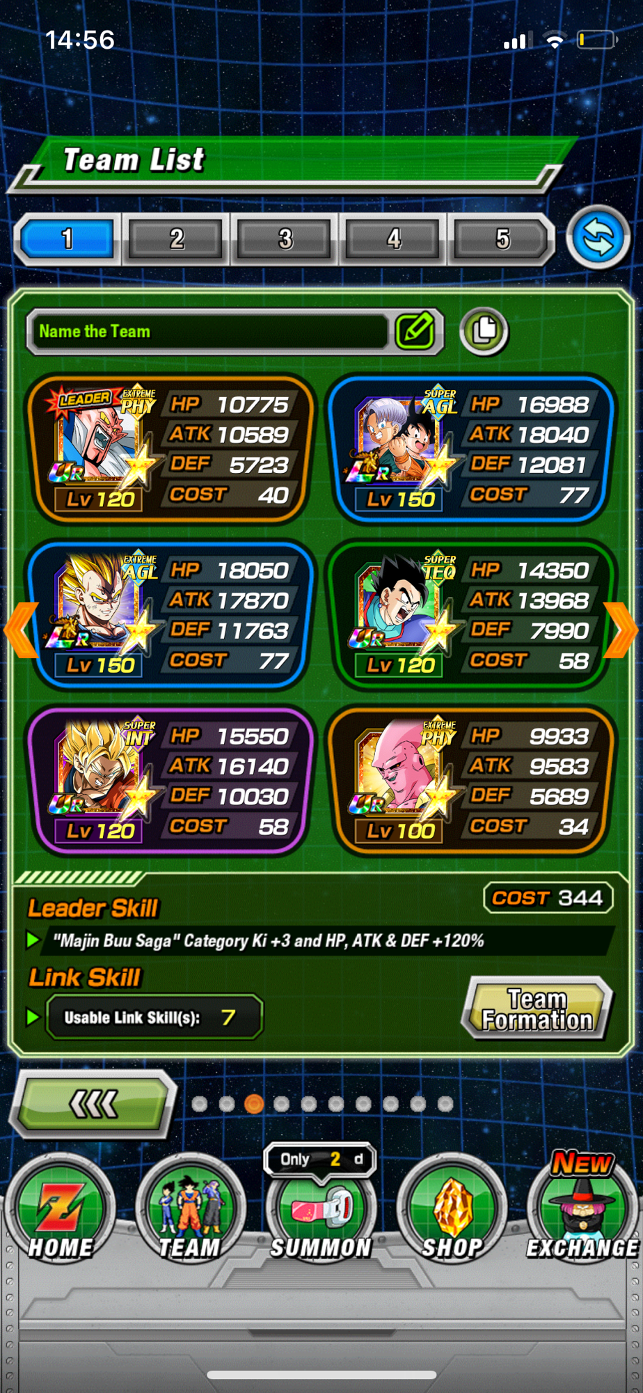 Some help with my majin buu saga team And yes I am awakening phy