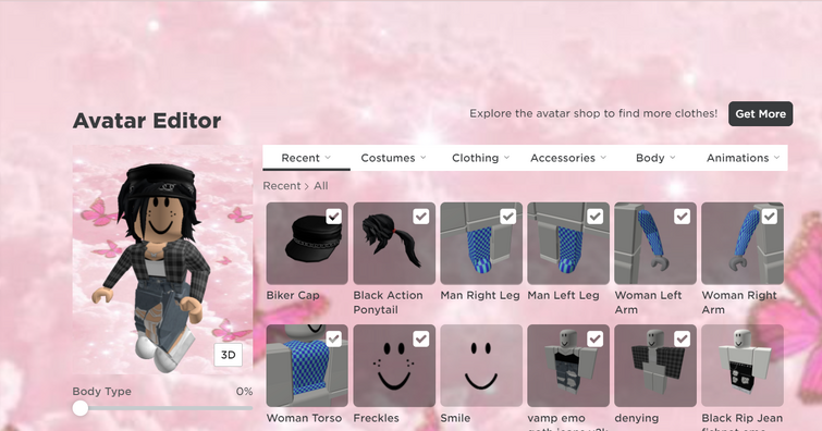 13 Pink girls on roblox avatars ideas
