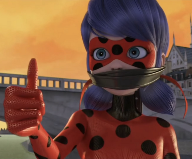 Ladybug gagged with Chat’s belt to avoid spilling secrets. | Fandom