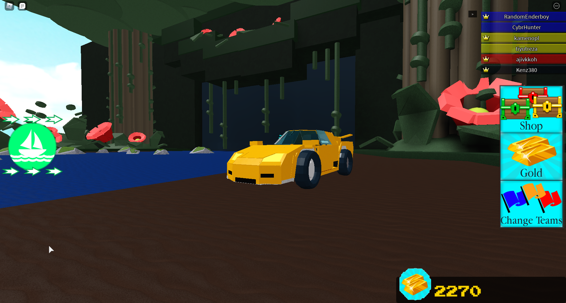 Lamborghini Build A Boat For Treasure - cars in roblox build a boat