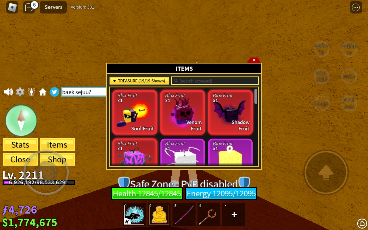 Trading PERMANENT SHADOW for 24 Hours in Blox Fruits 