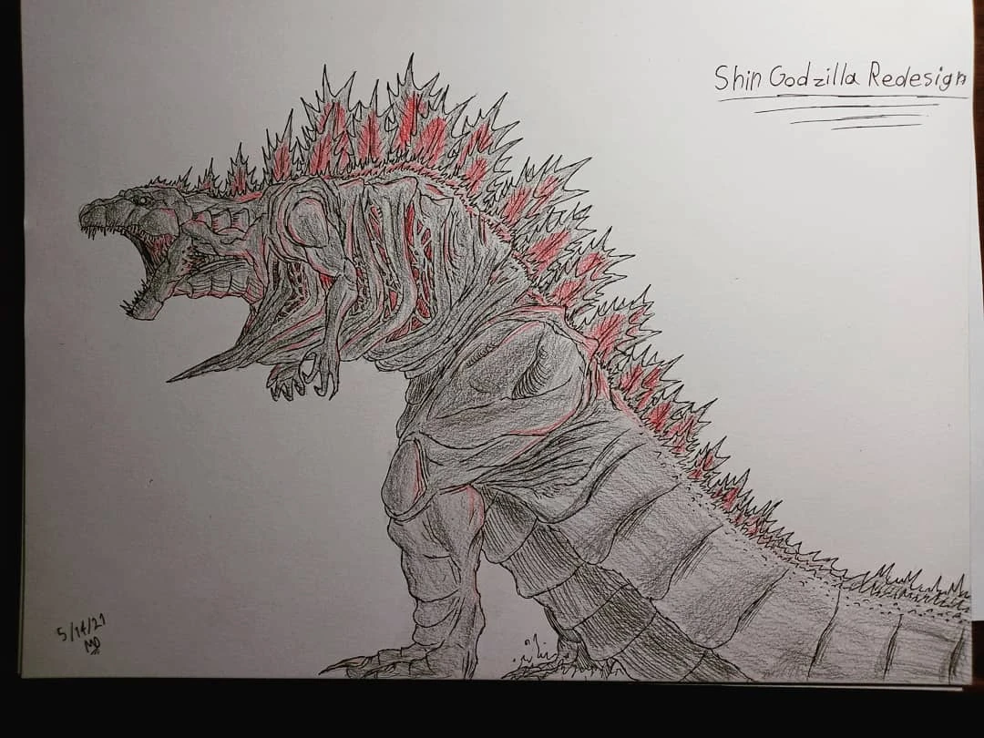Godzilla drawing