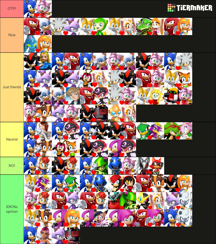 First time making a Sonic Ship Tier List and I picked the Ultimate