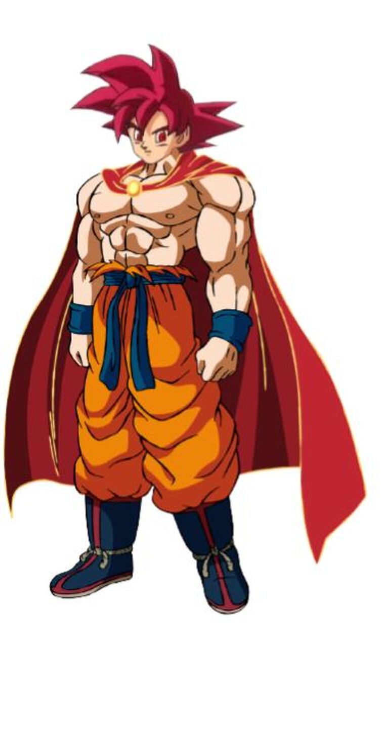 I combined the original design of Super Saiyan God and Toriyama's Design  and made this