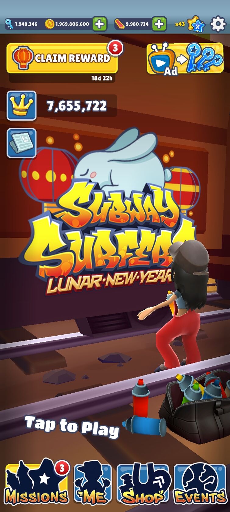 All the characters i won in Lunar New Year Event : r/subwaysurfers