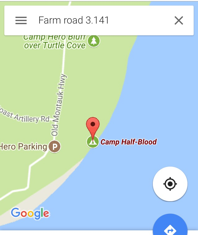 I FOUND CAMP HALFBLOOD ON GOOGLE MAPS