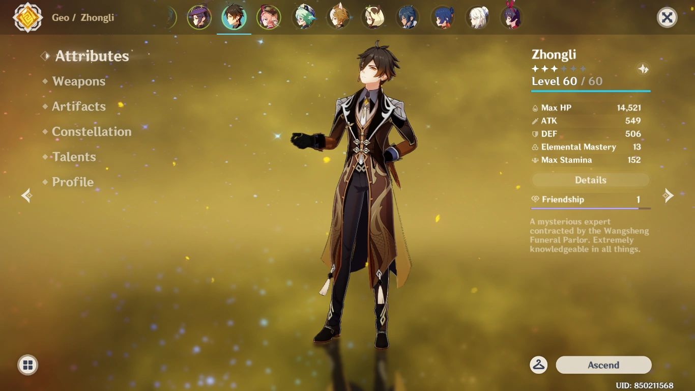 Artifacts for Zhongli? Fandom