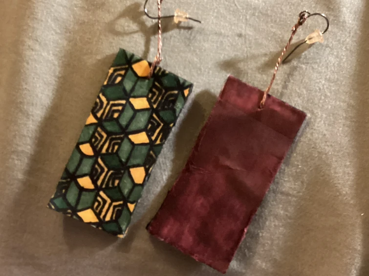 earrings with Giyu's haori pattern! | Fandom