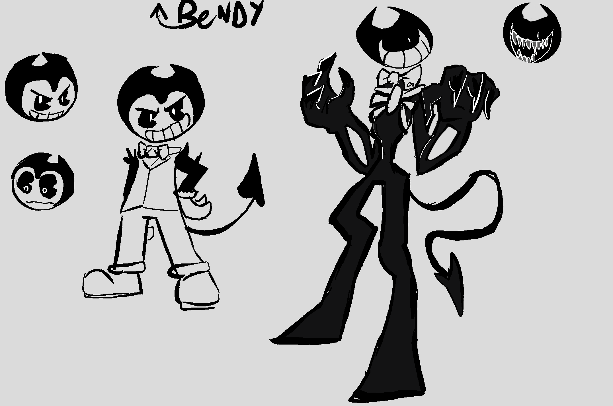 Bendy and the ink machine drawings discount