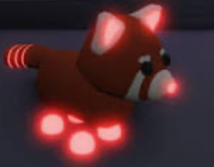 What Does A Neon Red Panda Look Like Fandom - neon red panda roblox adopt me