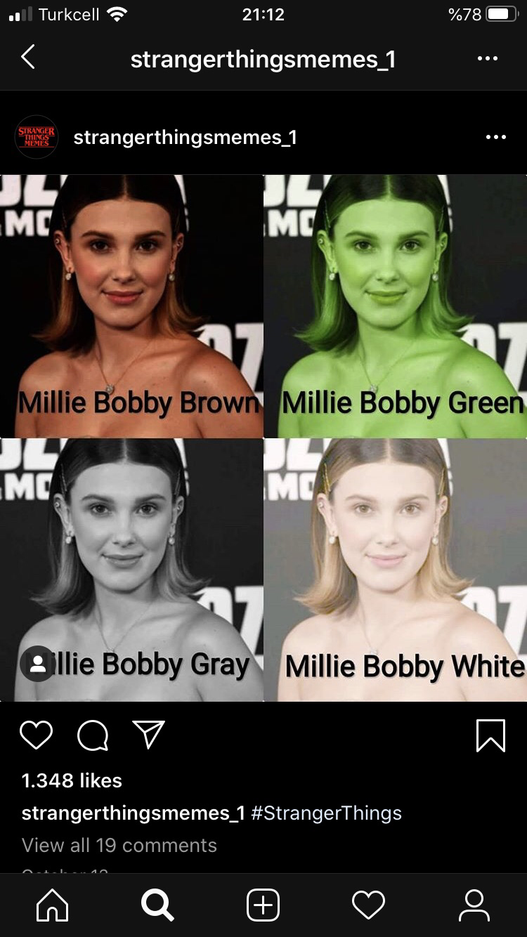 Millie Bobby Brown en Instagram ❤️📸 - Stranger Things Memes