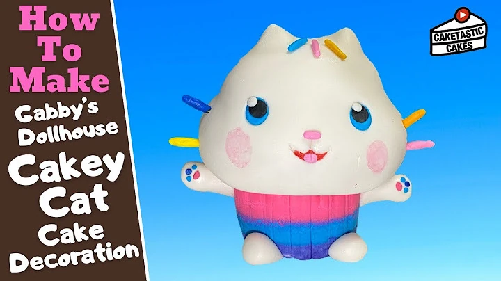 Cakey Cat Cake Topper - Gabby's Dollhouse Cake Tutorial How to Make ...