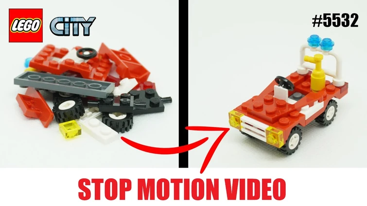 LEGO® City - 5532 Fire Car 🚒 (2005) - Stop Motion Build