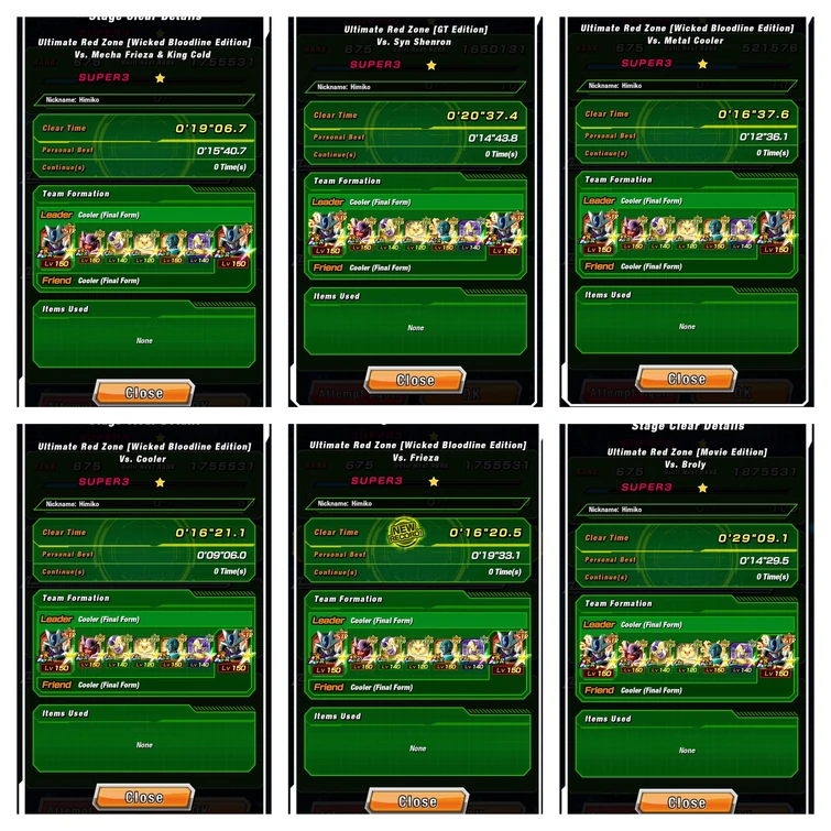 No itemed every red zone stage. Only saw the revival once. Metal